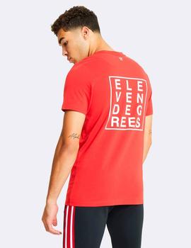 Camiseta 11 DEGREES BOX GRAPHIC - True Red White