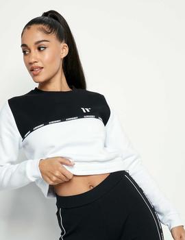 Sudadera CROPPED CUT AND SEW SWEATSHIRT - White Bl