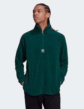 Forro Polar TREFOIL TEDDY FLEECE HALF ZIP - Collegiate Green