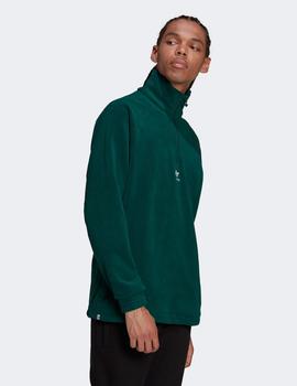 Forro Polar TREFOIL TEDDY FLEECE HALF ZIP - Collegiate Green