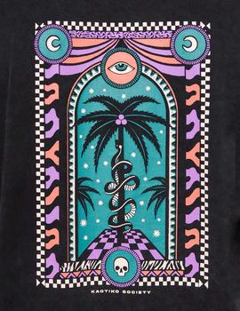 Camiseta KAOTIKO PALM VIBES - Negro