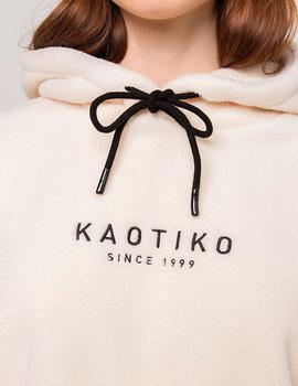 Sudadera Capucha KAOTIKO POLAR - Marfil