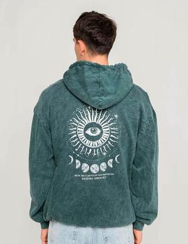 Sudadera Capucha KAOTIKO WASHED - Brightness Green