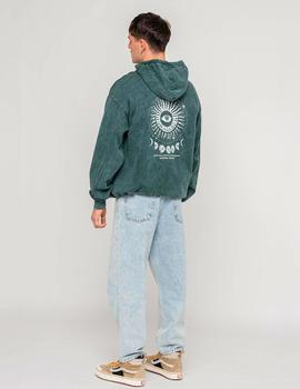 Sudadera Capucha KAOTIKO WASHED - Brightness Green