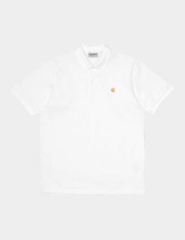 Polo CARHARTT CHASE PIQUE - White / Gold