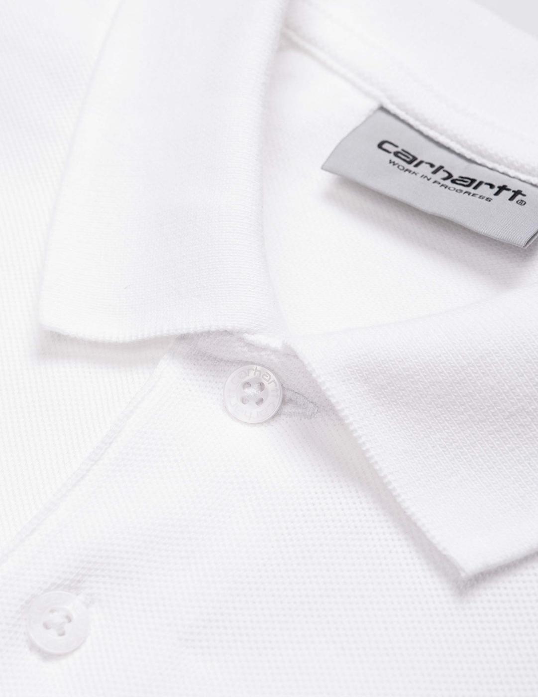 Polo CARHARTT CHASE PIQUE - White / Gold