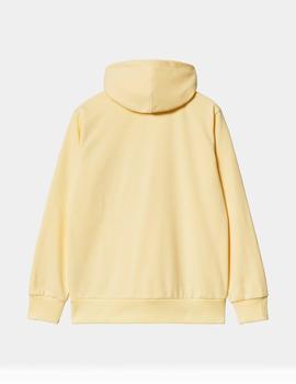 Sudadera Capucha CARHARTT EMBROIDERY - Soft Yellow/Popsicle