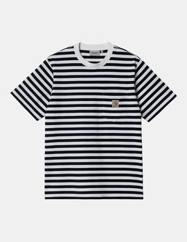 Camiseta CARHARTT SCOTTY POCKET - Dark Navy / White