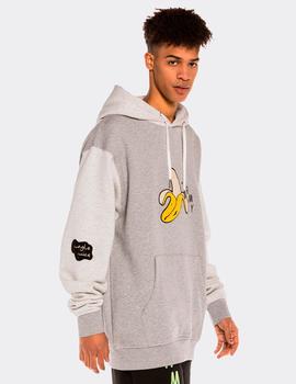 Sudadera Capucha GRIMEY JUNGLE PUNCH BANANA - Sport Grey