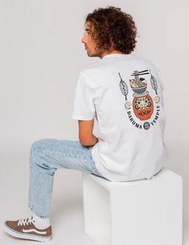 Camiseta KAOTIKO WASHED DARUMA TEMPLE - Blanco