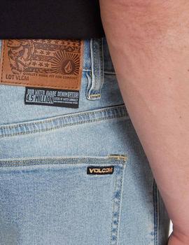 Bermuda VOLCOM SOLVER DENIM - Worker Indigo Vintage