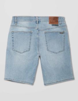 Bermuda VOLCOM SOLVER DENIM - Worker Indigo Vintage