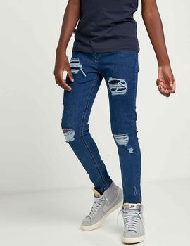 Pantalón Eleven JR SUSTAINABLE DISTRESSED SKINNY - Mid Bl