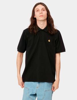 Polo CARHARTT CHASE PIQUE - Black / Gold