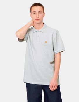 Polo CARHARTT CHASE PIQUE - Ash Heather / Gold