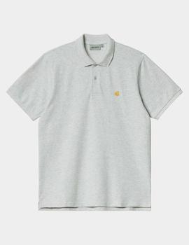 Polo CARHARTT WIP CHASE PIQUE - Ash Heather / Gold