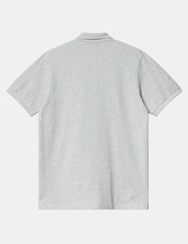 Polo CARHARTT WIP CHASE PIQUE - Ash Heather / Gold