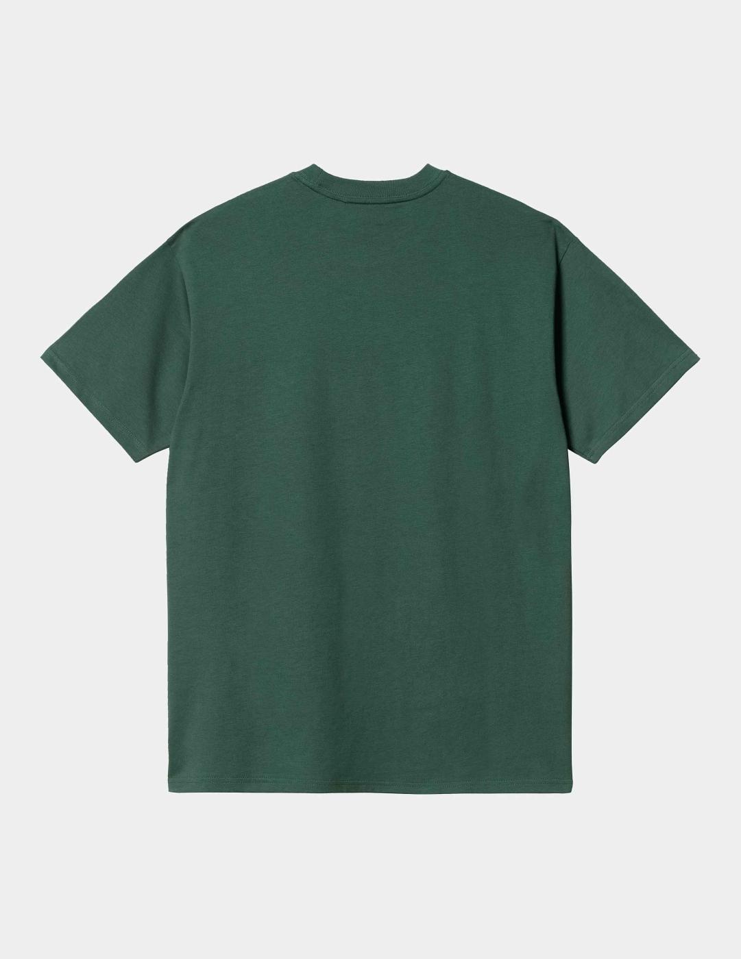 Camiseta CARHARTT SCRIPT EMBROIDERY - Hemlock Green / White
