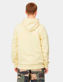 Sudadera Capucha CARHARTT EMBROIDERY - Soft Yellow/Popsicle