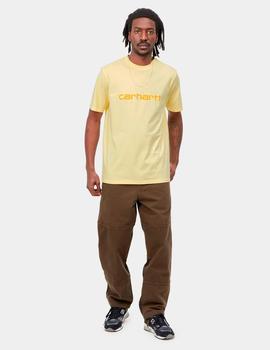 Camiseta CARHARTT SCRIPT - Soft Yellow / Popsicle
