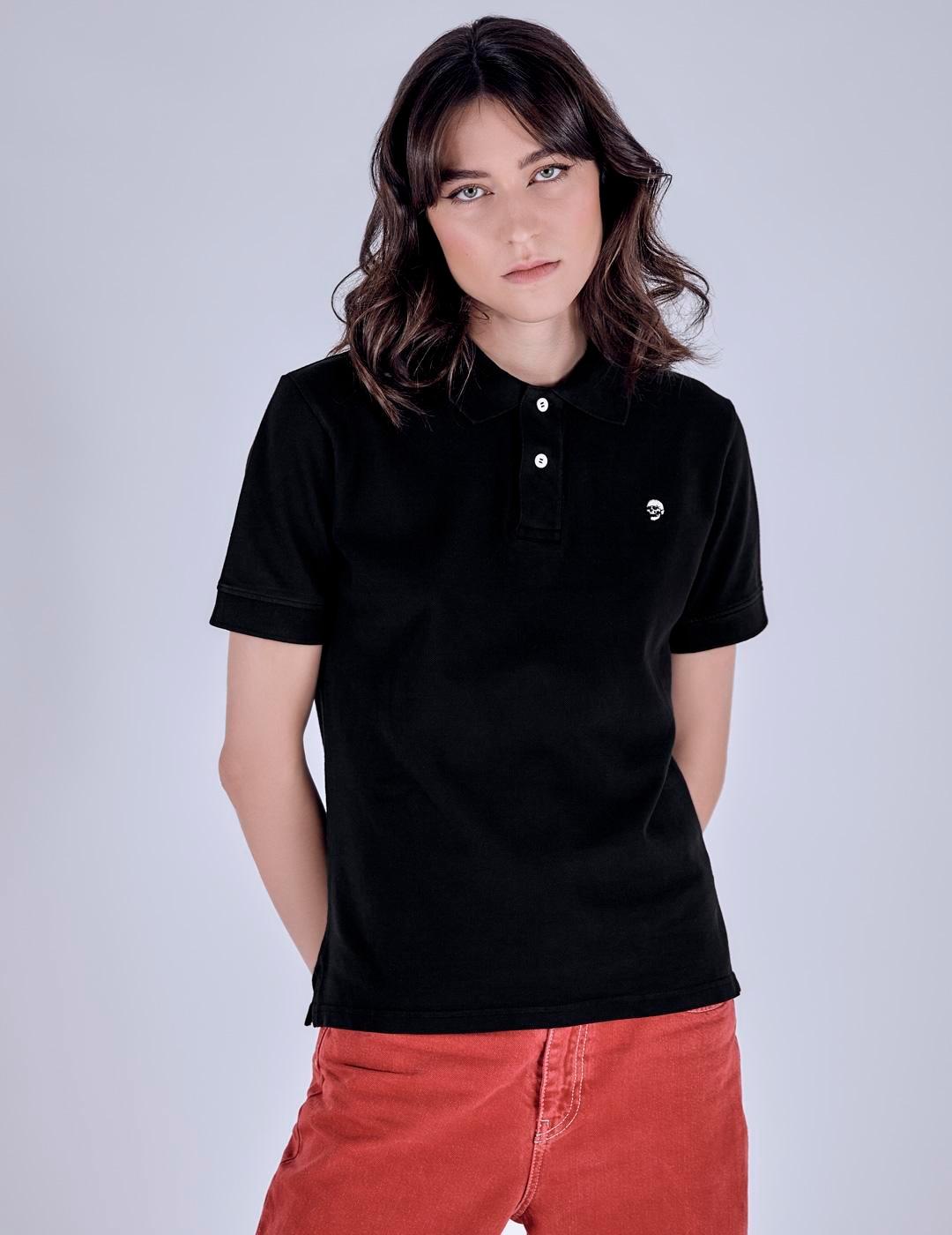 Polo LECRANE SKULL - Negro