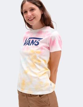 Camiseta W´VANS LOGO WASH - Cradle Pink Tie Dye