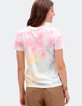 Camiseta W´VANS LOGO WASH - Cradle Pink Tie Dye