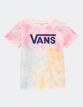 Camiseta W´VANS LOGO WASH - Cradle Pink Tie Dye