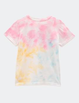 Camiseta W´VANS LOGO WASH - Cradle Pink Tie Dye