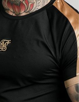 Camiseta INSET CUFF HYBRID TECH - Black/Gold