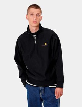 Sudadera HALF ZIP AMERICAN SCRIPT - Black