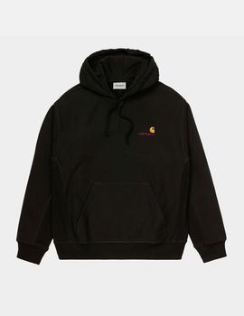 Sudadera Capucha CARHARTT AMERICAN SCRIPT - Black