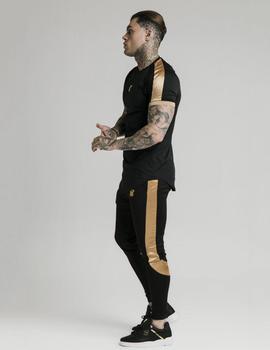 Camiseta INSET CUFF HYBRID TECH - Black/Gold