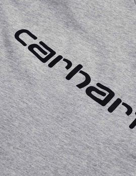 Camiseta Carhartt Script - Grey Heather Black