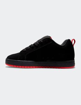 DC Men's Court Graffik Sq Low Shoe Skate 12 Black/Grey/Red 