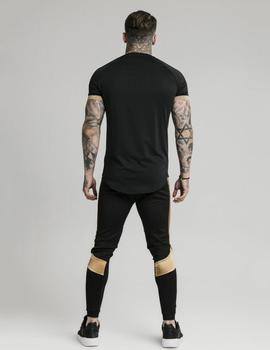 Camiseta INSET CUFF HYBRID TECH - Black/Gold