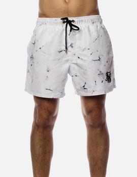 Bañador SIKSILK STANDARD SWIM SHORTS - OFF WHITE