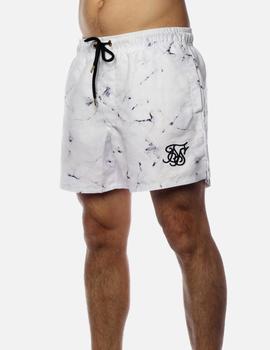 Bañador SIKSILK STANDARD SWIM SHORTS - OFF WHITE