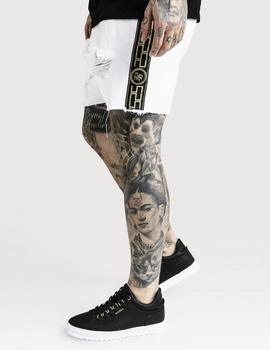 Bermuda SIKSILK CARTEL SHORTS. - WHITE