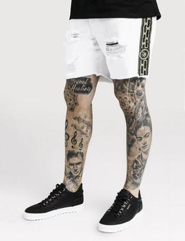 Bermuda SIKSILK CARTEL SHORTS. - WHITE