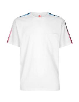 Camiseta KAPPA PAUL DEGRADE - White Turquoise Fuxia
