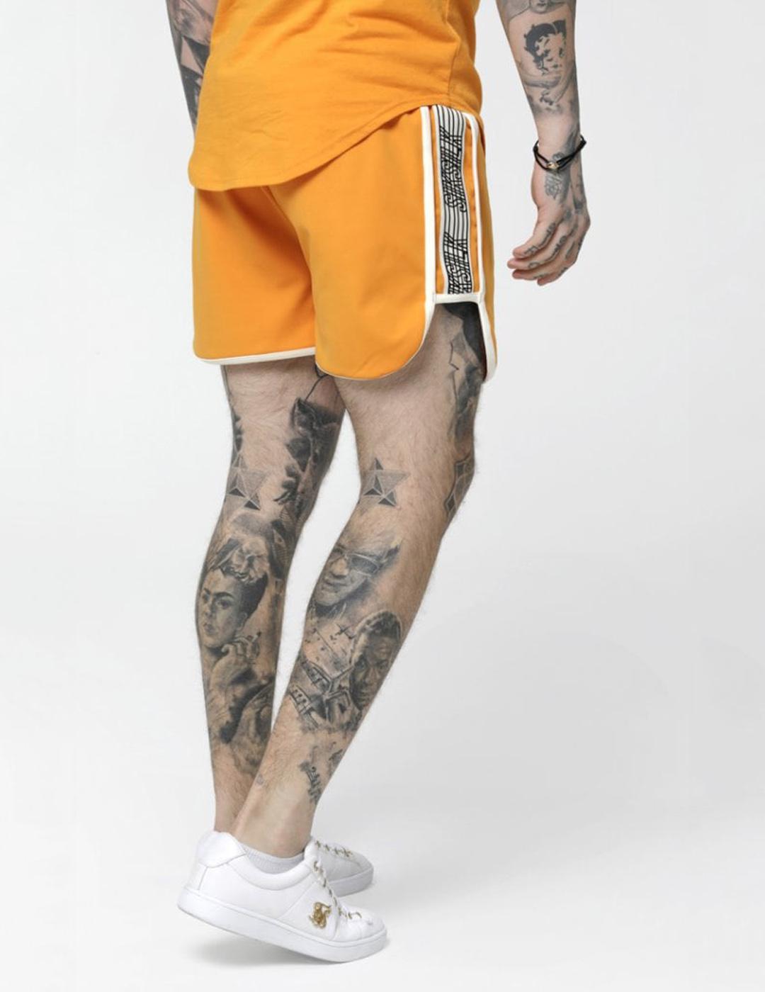 Bermuda SIKSILK RUNNER PANEL SHORTS - YELLOW