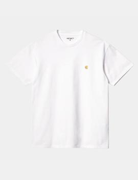 Camiseta CARHARTT CHASE -White/Gold