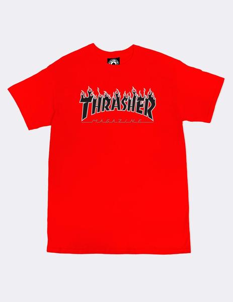 Camiseta THRASHER FLAME LOGO - Rojo