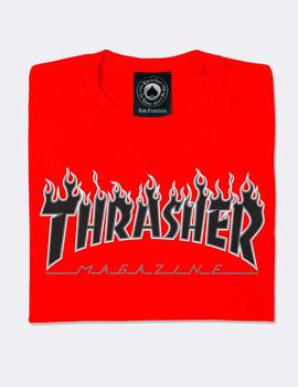 Camiseta THRASHER FLAME LOGO - Rojo