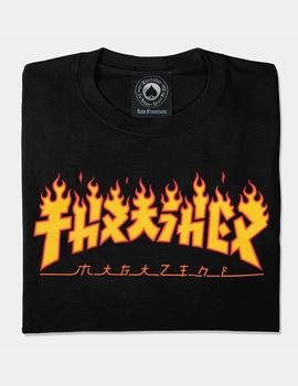 Camiseta THRASHER GODZILLA FLAME - Negro