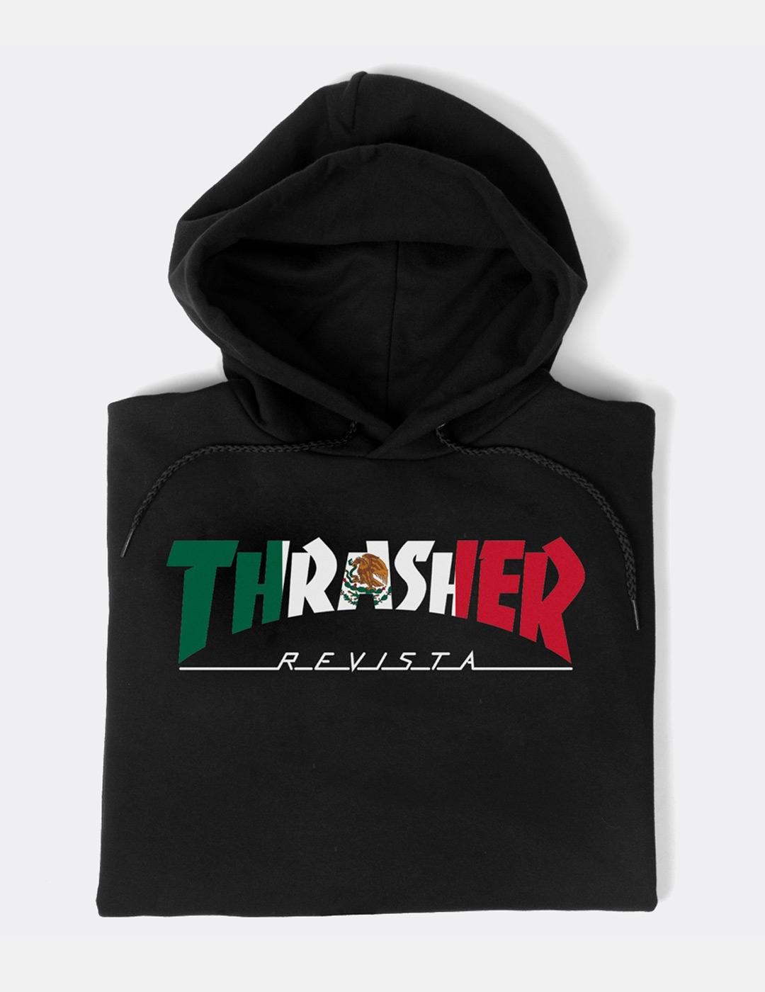 Sudadera Capucha THRASHER MEXICO REVISTA - Negro