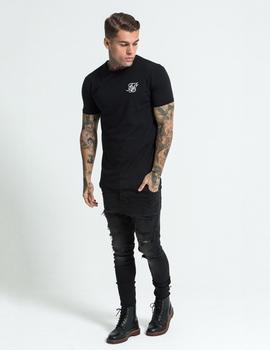 Camiseta SIKSILK SS GYM TEE - BLACK