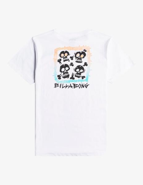 Camiseta JR BILLABONG FOUR SKULLS - Blanco