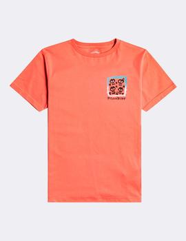 Camiseta JR BILLABONG FOUR SKULLS - Fade Rose